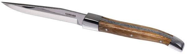 Set 6 Coltelli da Bistecca Lama Liscia Manico in Legno Steak Alps