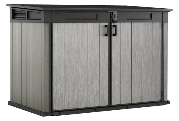 Armadio Porta Attrezzi da Giardino 190,5x132,5x109,3 cm in Resina Keter Grande Store Grigio