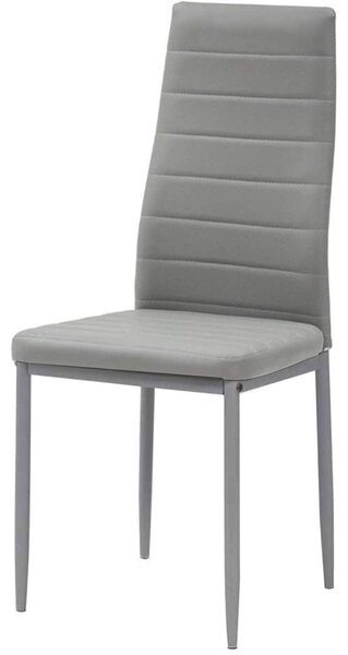 Set 6 Sedie 42x40x82 cm in Similpelle Grigio