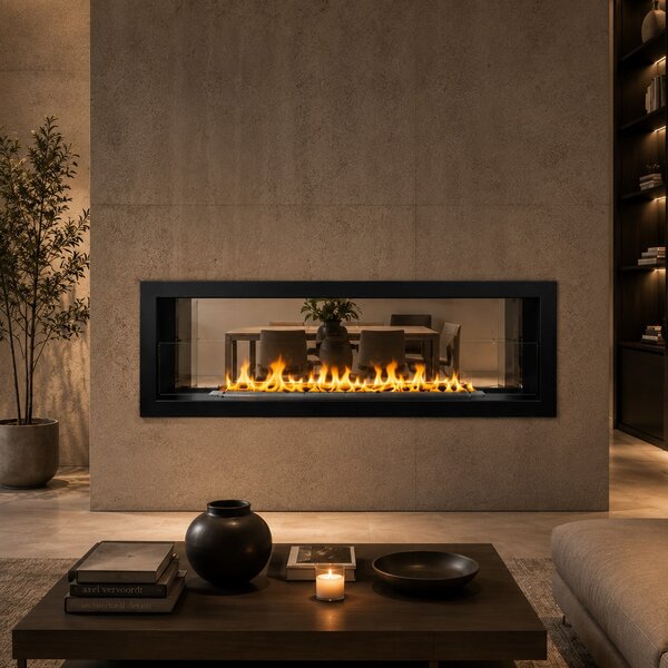 Divina Fire Camino a Bioetanolo da Incasso Bifacciale Biocamino 2 lati 120x40 Montefalco 120 - DF1200DS