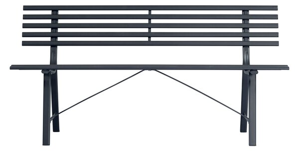 Panca da Giardino in Ferro 3 Posti 150x56x76cm Vorghini Gallipoli Antracite