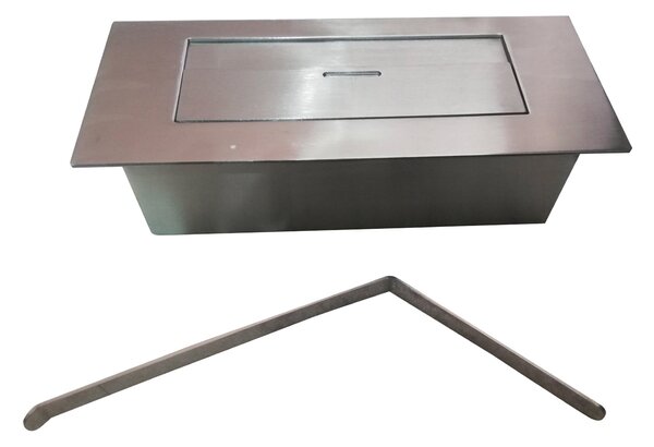 Bruciatore a Bioetanolo per Camini 1,5L 30x12,5x8cm in Acciaio