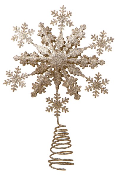 Set 2 Puntale Fiocco Neve 30,5 cm Oro