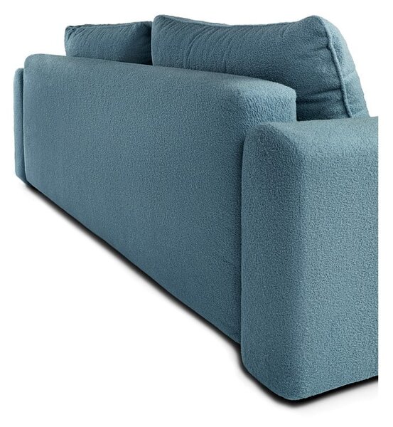 Divano blu allungabile con rivestimento in bouclé 247 cm Quinoa – Bonami Selection