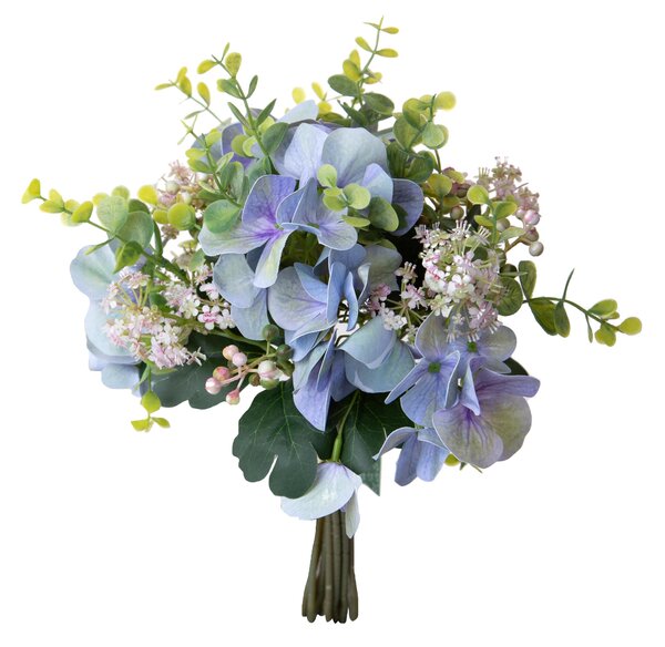 Set 3 Bouquet Artificiali Eucalipto Ortenzie 34 cm