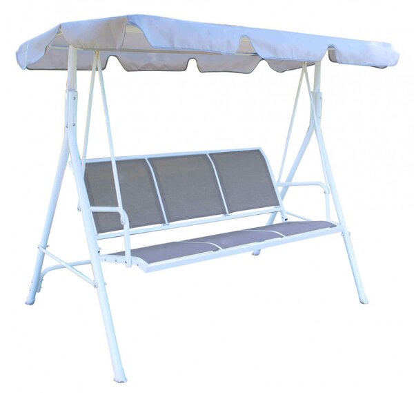 Dondolo Naxos 186x114x162 h cm in Textilene Bianco