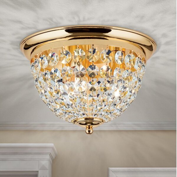 Orion DLU 1840/35-Plafoniera di cristallo PLAFOND 3xE27/40W/230V diametro 35 cm oro