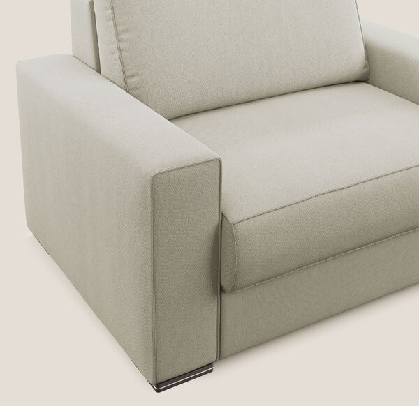 Dream poltrona letto in tessuto smacchiabile T05 panna
