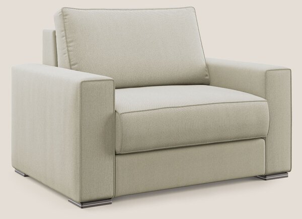 Dream poltrona letto in tessuto smacchiabile T05 panna