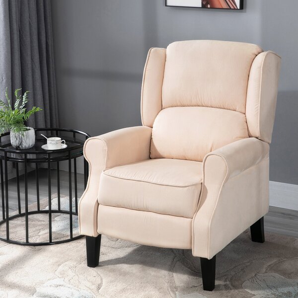 Poltrona Massaggiante e Reclinabile 78x83x101 cm con Funzione Riscaldante Crema