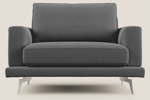 Dorian poltrona moderna in tessuto smacchiabile T05 antracite