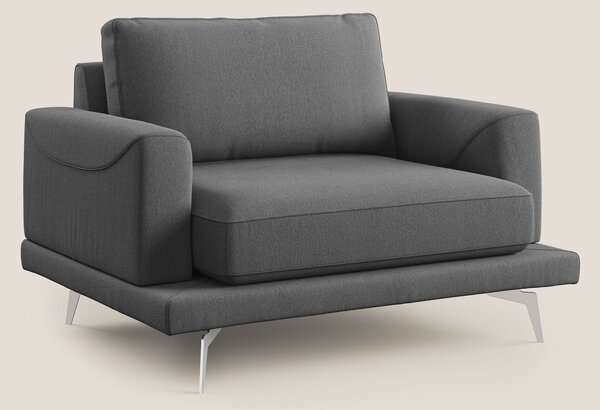 Dorian poltrona moderna in tessuto smacchiabile T05 antracite