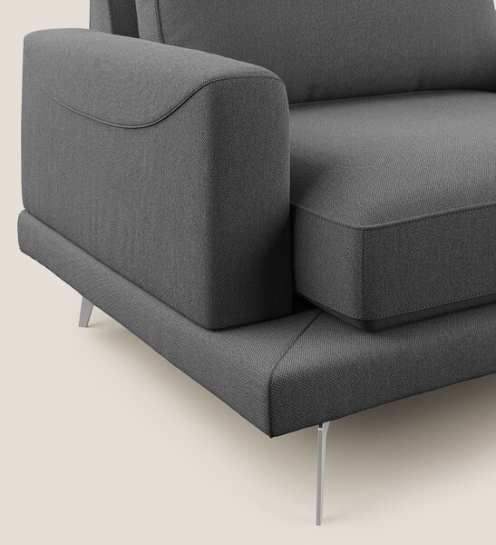Dorian poltrona moderna in tessuto smacchiabile T05 antracite