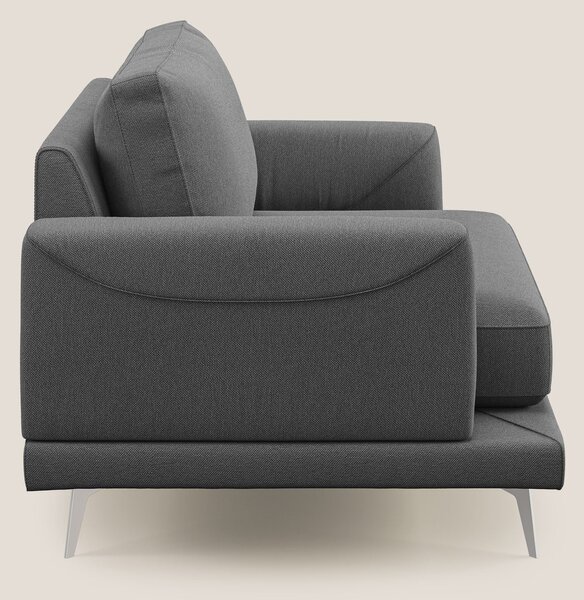 Dorian poltrona moderna in tessuto smacchiabile T05 antracite