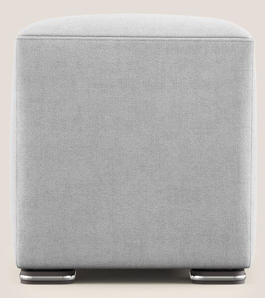 Cube pouf in tessuto morbido impermeabile T02 grigio chiaro