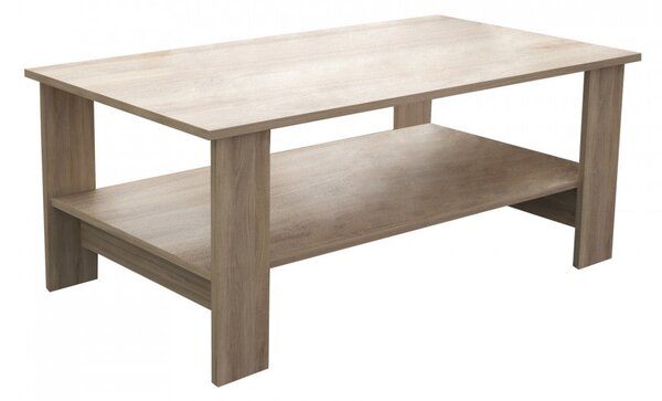 Tavolino Salotto Match 100x55x41 h cm in Truciolare bilaminato Rovere Chiaro