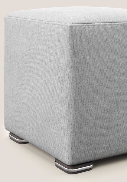 Cube pouf in tessuto morbido impermeabile T02 grigio chiaro