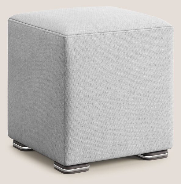 Cube pouf in tessuto morbido impermeabile T02 grigio chiaro