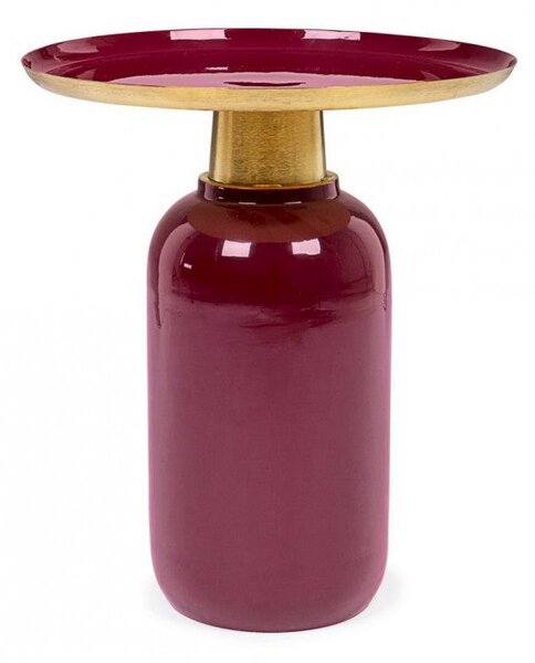 Tavolino Nalima Burgundy D40.5 Rotondo in Metallo