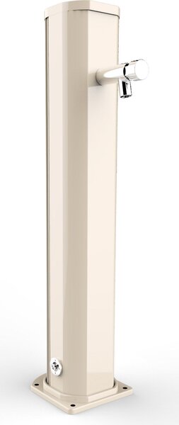 Fontana Lavapiedi da Giardino con Rubinetto Temporizzato Arkema Jolly Bianco Crema