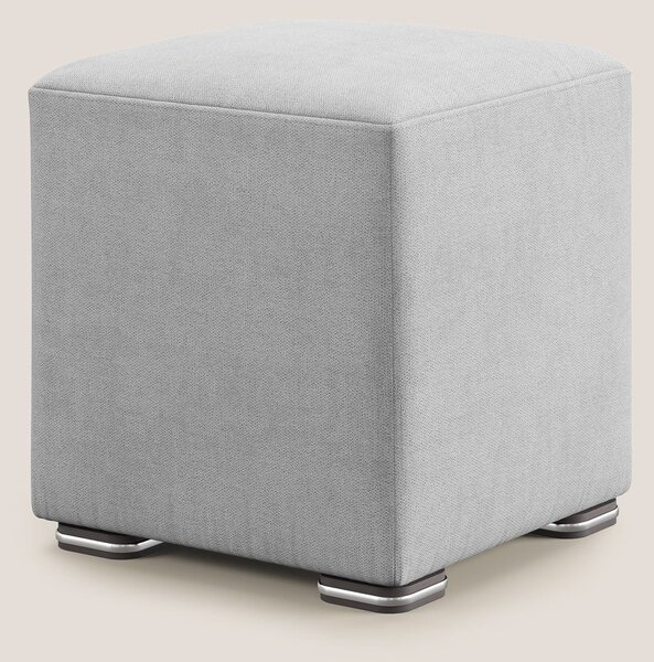 Cube pouf in tessuto morbido impermeabile T02 grigio chiaro
