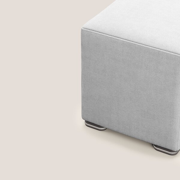 Cube pouf in tessuto morbido impermeabile T02 grigio chiaro