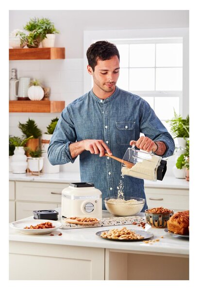 KITCHENAID Frullatore con Bicchiere Capacit 1.4 Litri Potenza 1200 Watt 5 Velocit + Funzione Pulse colore Crema - 5KSB4026EAC