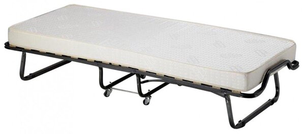 Letto Singolo Brandina Pieghevole 80x190x34 cm con Materasso H10 cm