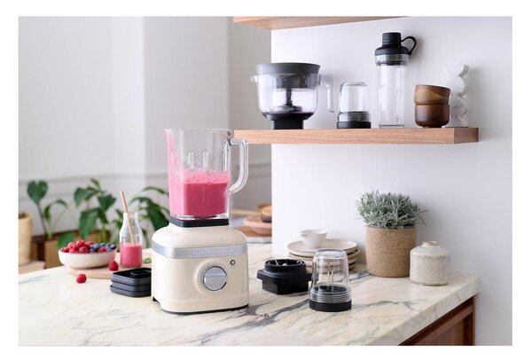 KITCHENAID Frullatore con Bicchiere Capacit 1.4 Litri Potenza 1200 Watt 5 Velocit + Funzione Pulse colore Crema - 5KSB4026EAC