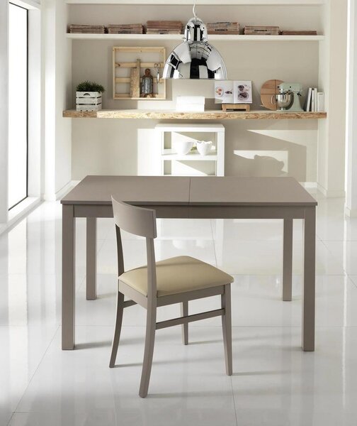 Tavolo Allungabile 130/210x80x76 cm in Legno Top in Melaminico Tortora