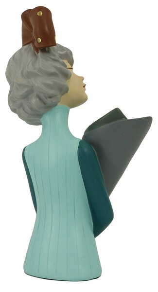 Statuina Donna in Resina portafiori blu cm 16,5x12xh32