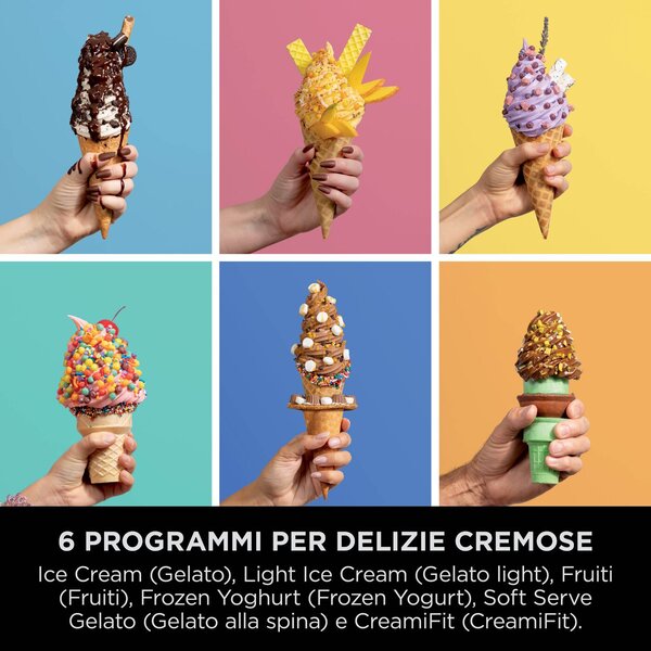 Ninja Macchina per Gelato Gelatiera 13 in 1 Capacit 0.47 Litri Potenza 800 Watt colore Grigio - NC701EU CREAMi Scoop & Swirl
