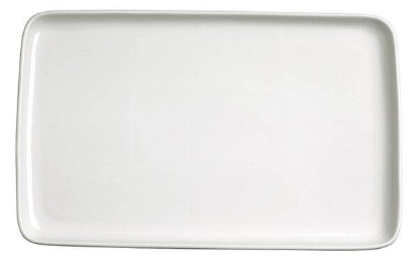 Set 6 Vassoi Snack Rettangolari 16x8x1,5 cm in Porcellana Allluminica Kaleidos Aluxina Bianchi