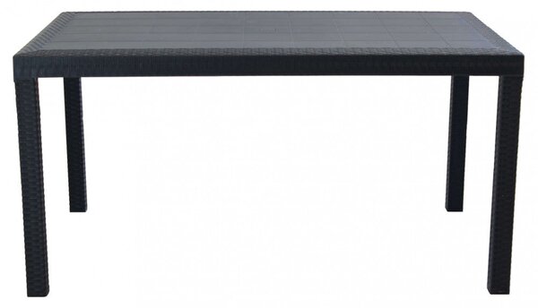 Tavolo Houston 150x90x74 h cm in Wicker Antracite