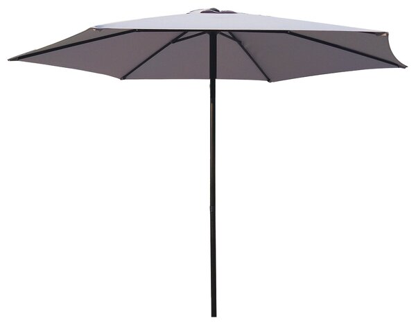 Ombrellone da Giardino Ø3 m Palo Ø38 mm in Acciaio Fadi Push-Up Grigio