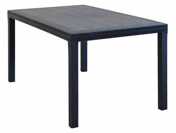 Tavolo Houston 150x90x74 h cm in Wicker Antracite
