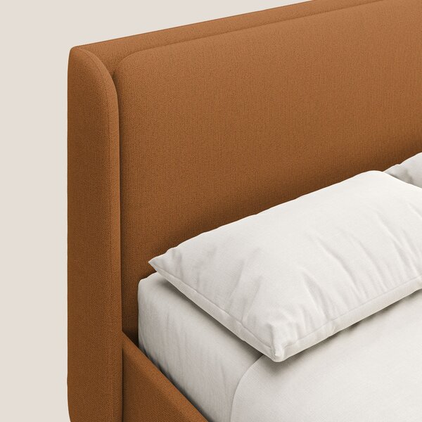 Nadine letto contenitore di design e comfort Italiano in tessuto imper
