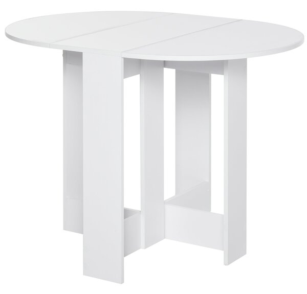 Tavolo Pieghevole Salvaspazio 104x76x73,7 cm in Legno Truciolare Bianco