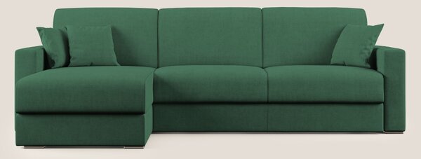 Best Divano letto angolare in tessuto impermeabile T02 verde