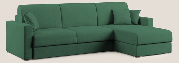 Best Divano letto angolare in tessuto impermeabile T02 verde