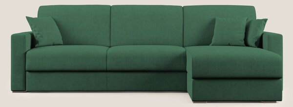 Best Divano letto angolare in tessuto impermeabile T02 verde