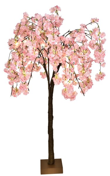 Pesco Artificiale ad Uso interno con Led Altezza 120 cm Rosa