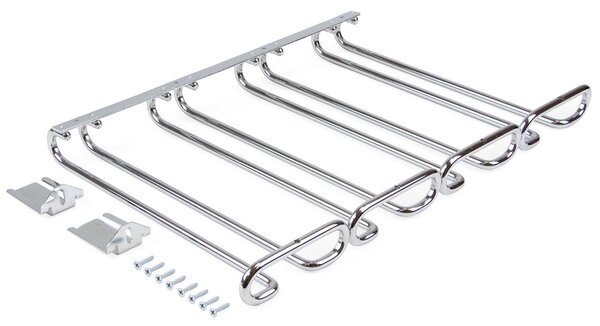 Portabicchieri Sottopensile 28 cm Porta Calici Coppe in Acciaio Emuca Cromato