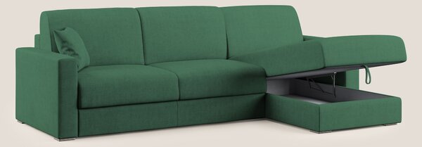 Best Divano letto angolare in tessuto impermeabile T02 verde