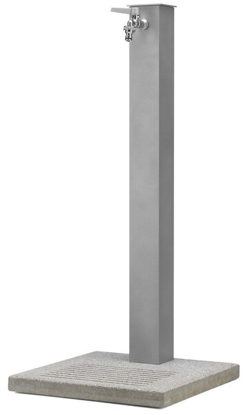 Fontana da Giardino con Rubinetto e Base in Cemento Belfer 42/QBM Alluminio