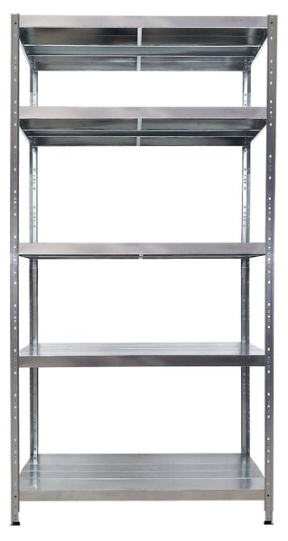 Scaffale in Metallo 5 Ripiani 120x60x195 cm Maciste Zincato