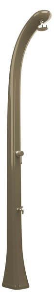 Doccia Solare da Esterno Giardino 20L Miscelatore e Lavapiedi Arkema Happy One Dove Gray