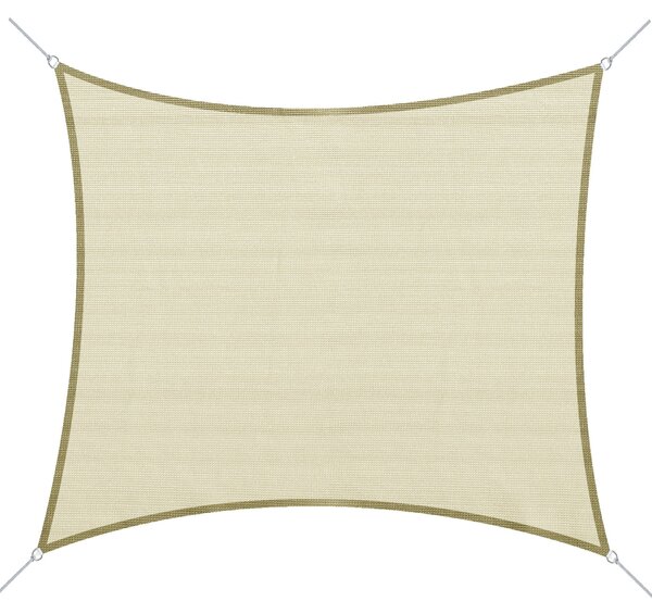 Tenda Vela da Giardino Rettangolare 3x4m in HDPE Crema