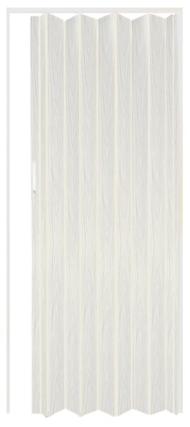 Porta a Soffietto da Interno 214x82 cm in PVC Chiusura Magnetica Bianco Venato