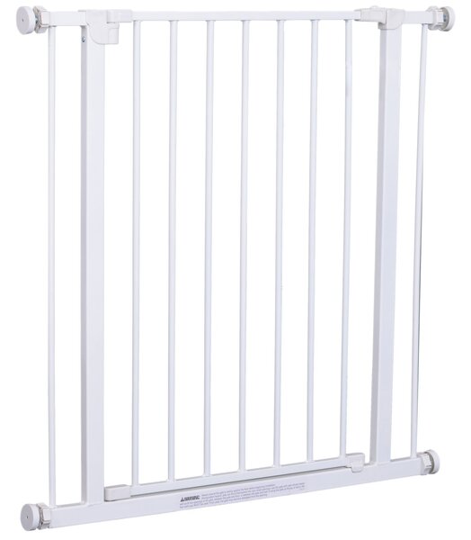 Cancelletto di Sicurezza per Animali Domestici Bianco 76x72-82 cm